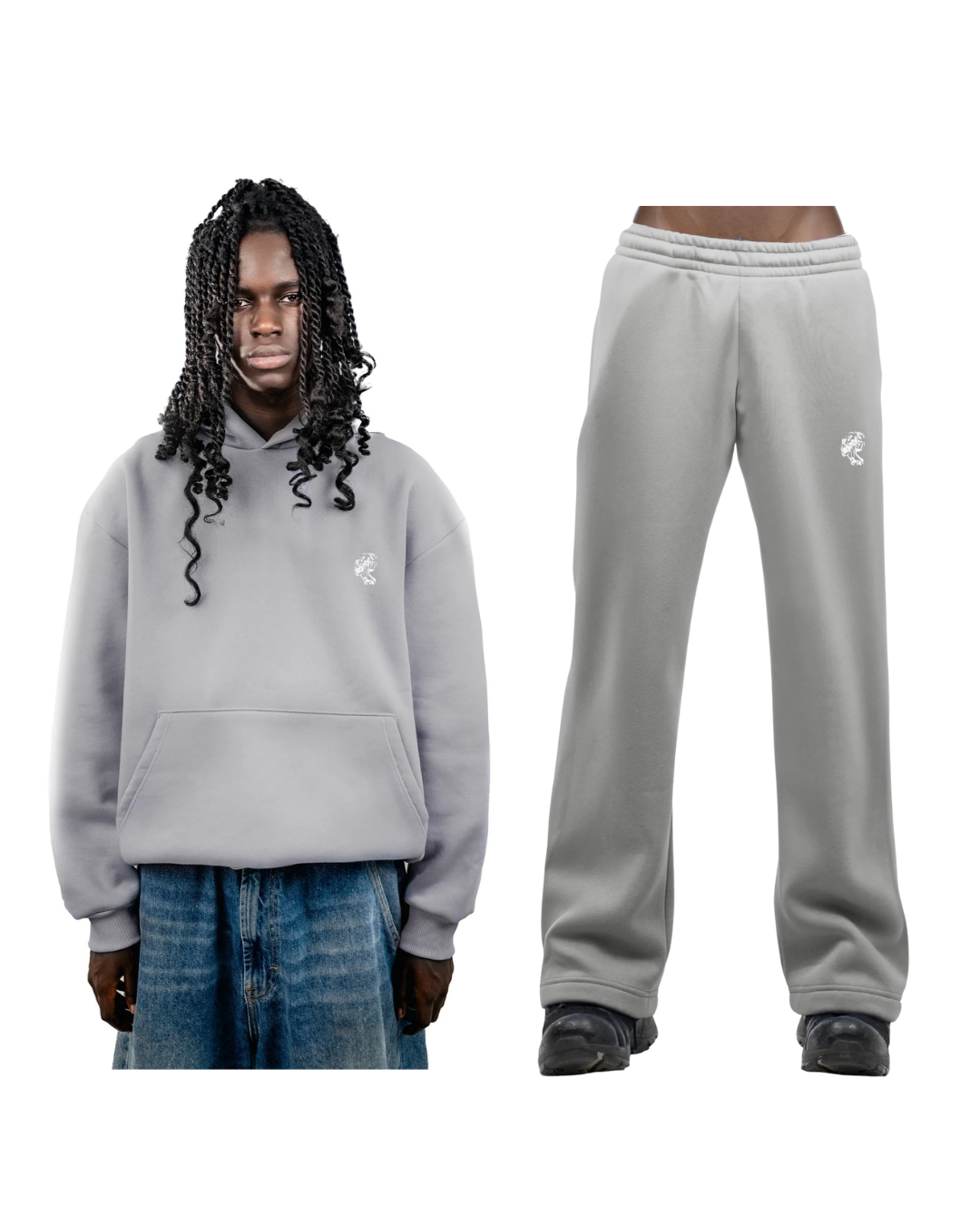 melted grey Tracksuit full set