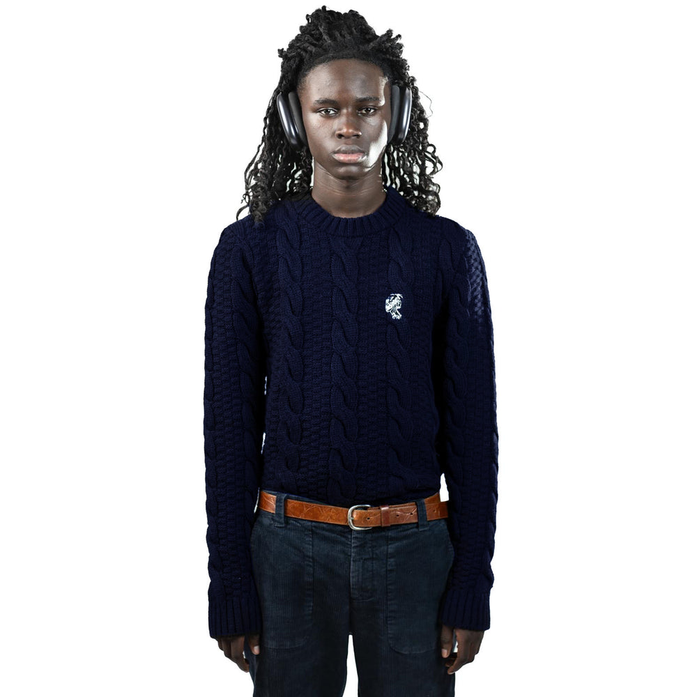 Darkblue (Muster) Strick Sweater