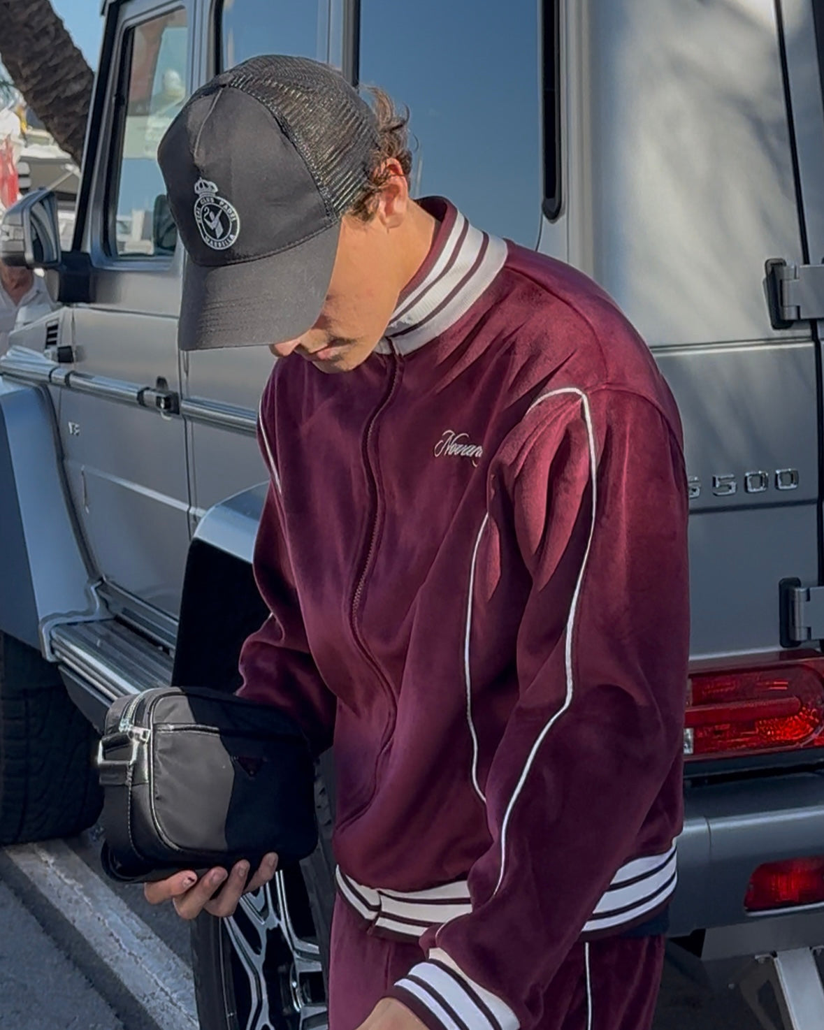 Velour Track Jacket Red Velvet