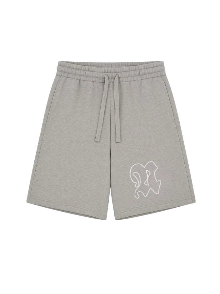 N Logo Shorts Grey