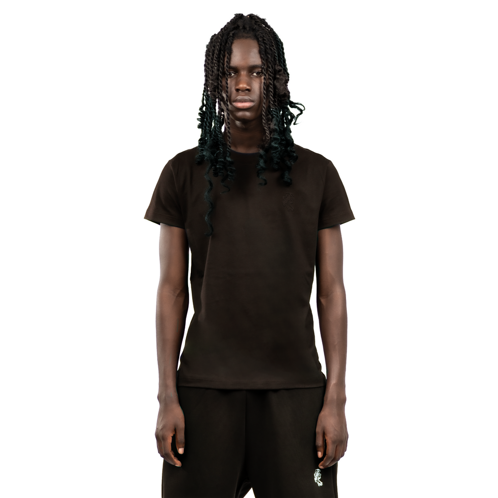Tone in tone slim fit shirt brown