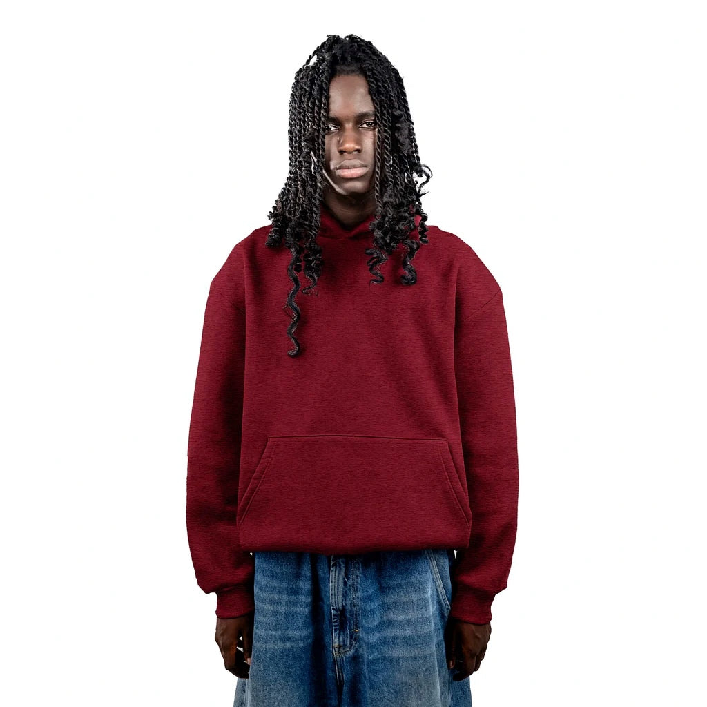 No Logo Hoodie bordeux