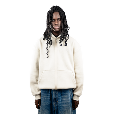 Zip Hoodie White