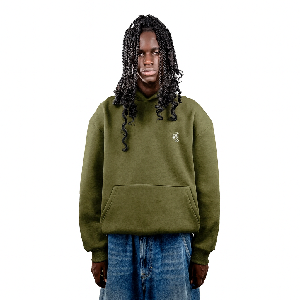Olive Green Hoodie Logo