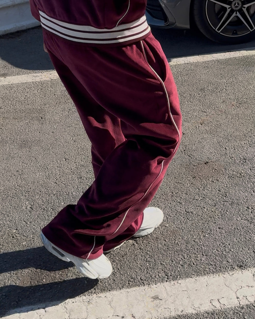 Velour Jogger Red Velvet