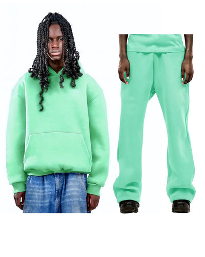 No Logo Menta Green Tracksuit Full Set