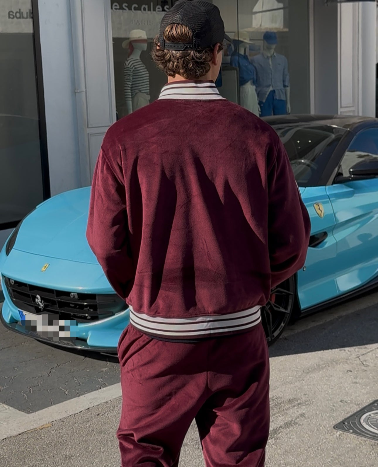Velour Jogger Red Velvet