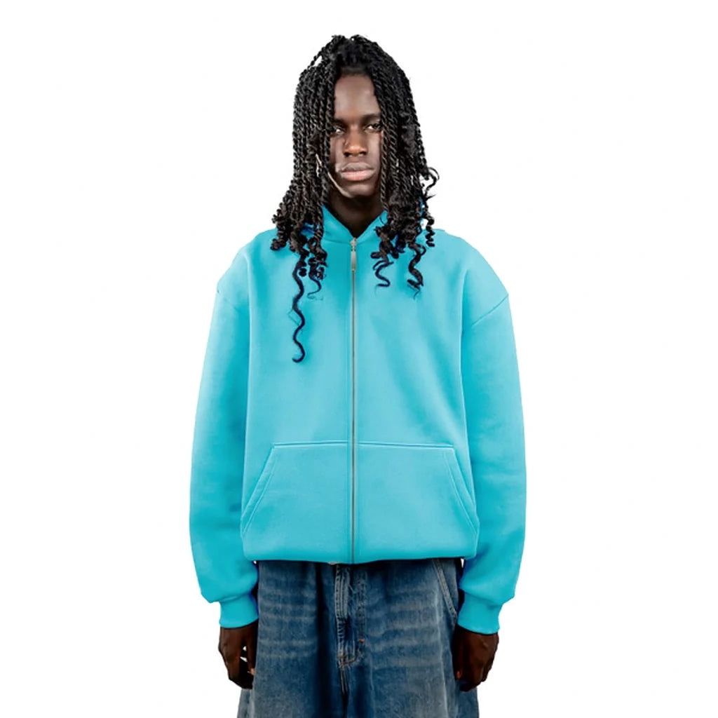 No Logo Zip Hoodie Tiffany