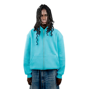 No Logo Zip Hoodie Tiffany