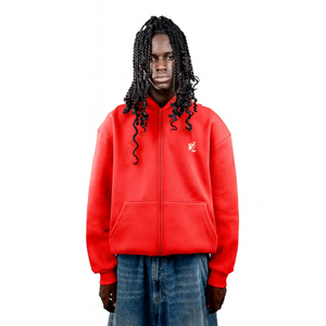 Zip Hoodie Rosso Red