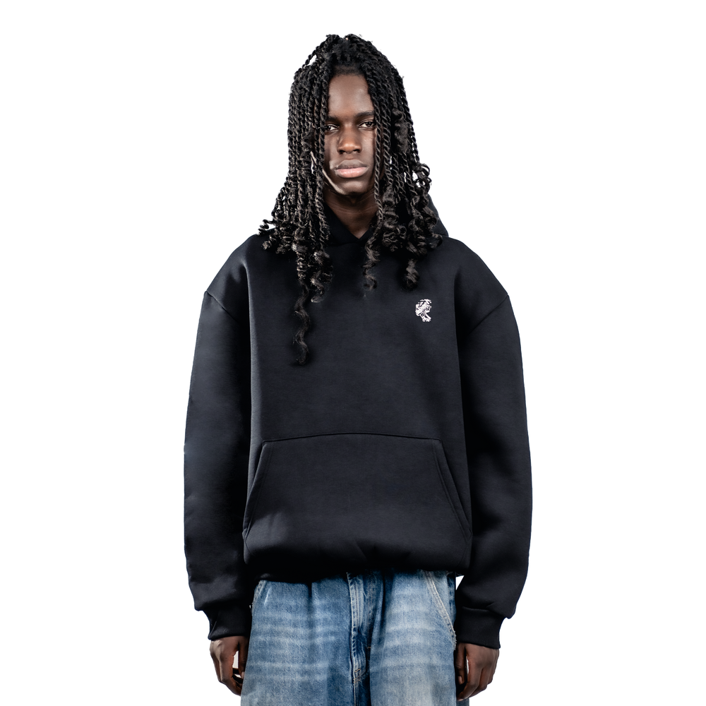 Black logo hoodie