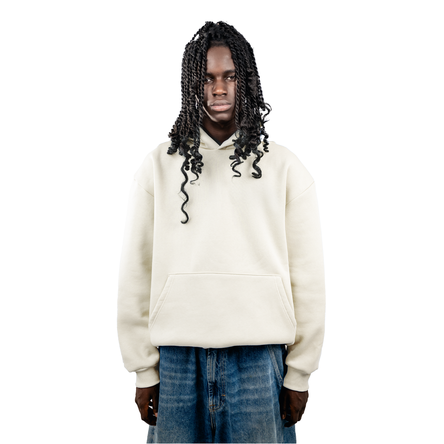 No Logo Hoodie White (Panna)