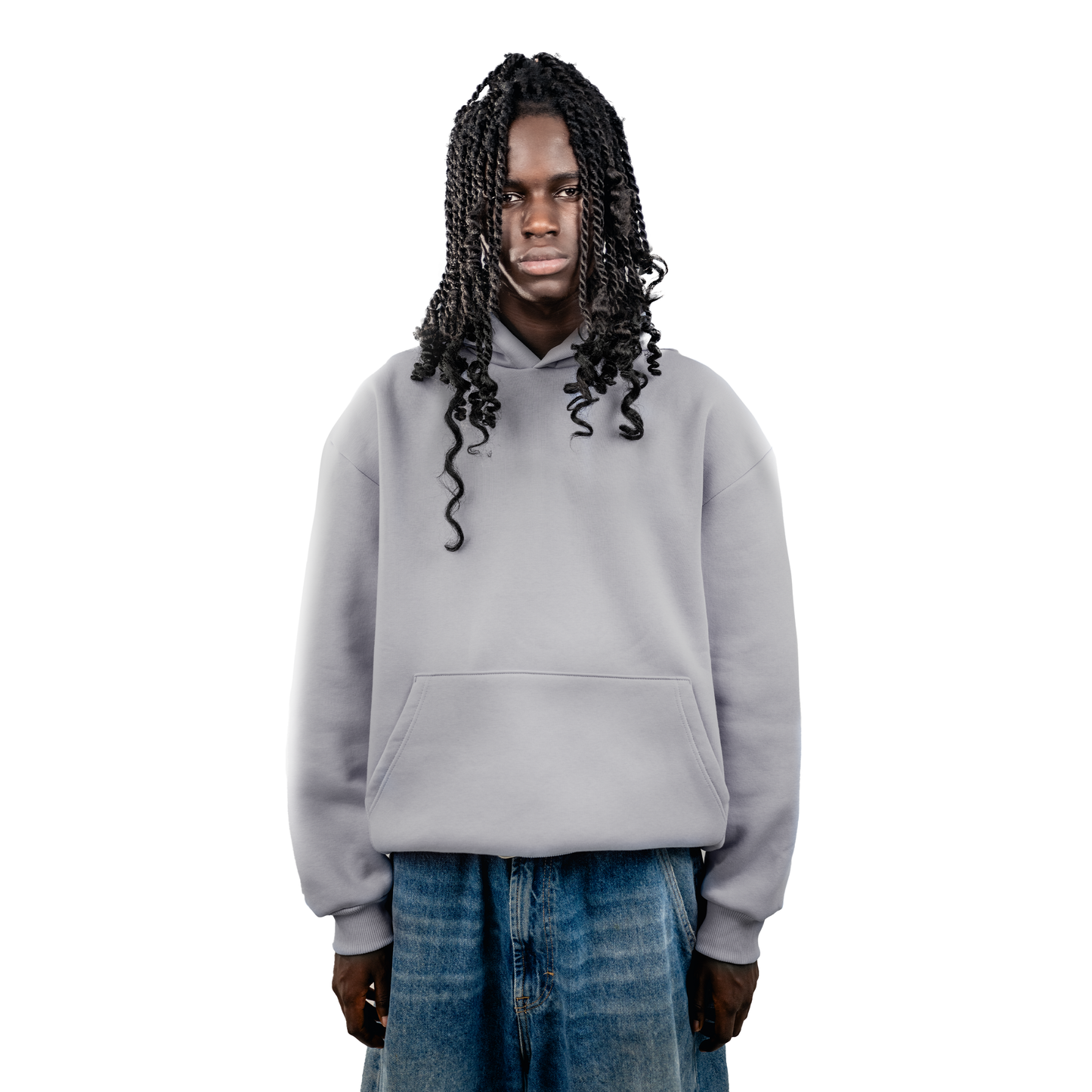 No Logo Hoodie melted grey (grio ferro)